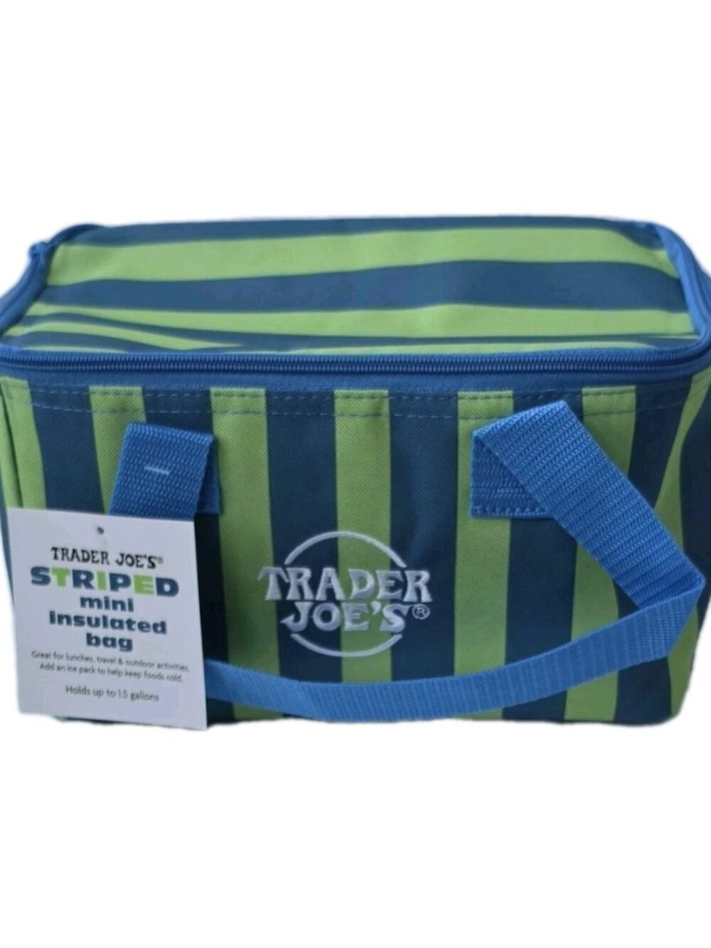 NEW Trader Joe’s Blue Stripe Mini Insulated Tote Bag Cooler Summer 2026 - NWT